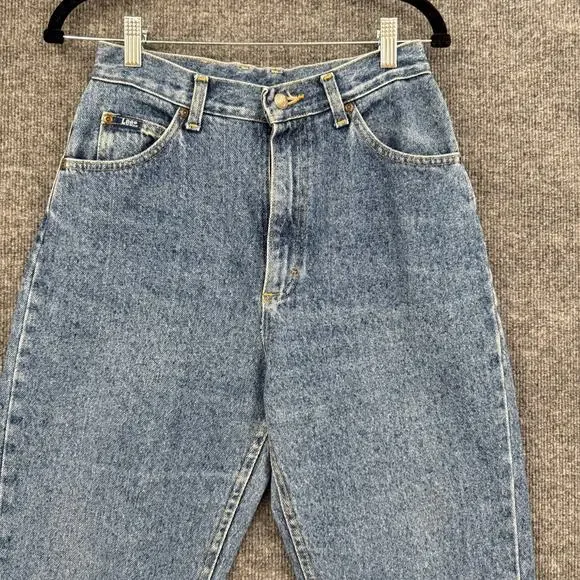 Vintage Lee Jeans Womens 10 High Rise 80s Tapered Mom Stone Washed Classic - Picture 2 of 12